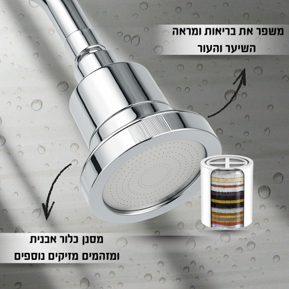 ראש המקלחת המסנן