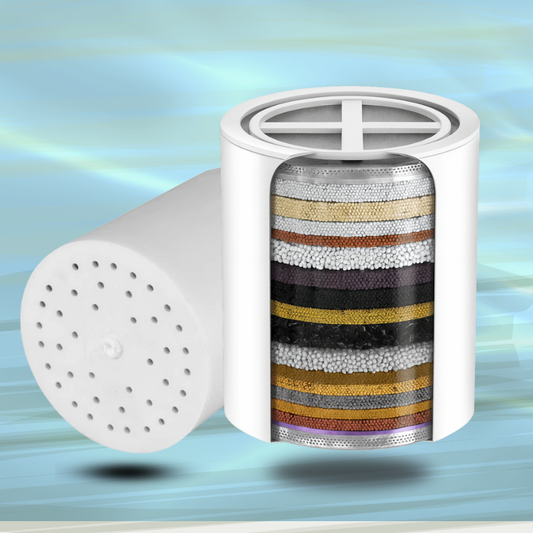 מסנן לראש המקלחת- המסיר כלור, אבנית וחלקיקים מזהמים