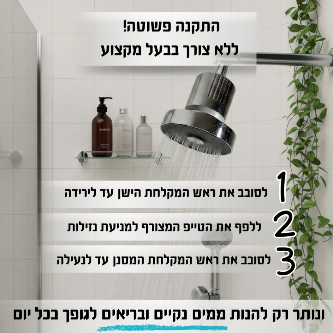 ראש המקלחת המסנן
